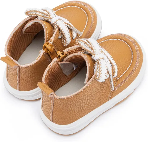 Vista 5 de BMCiTYBM Zapatos para bebé niño y niña, tenis antideslizantes suaves y ligeros, zapatos para caminar de primer paso, 6, 9, 12, 18, 24 meses