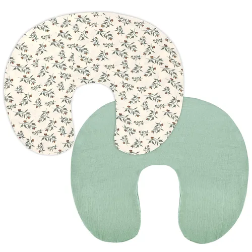 Vista 11 de Hooyax Juego de 2 fundas de almohada de muselina de lactancia, suaves y transpirables, fundas de lactancia para almohadas de lactancia, adorable Azul