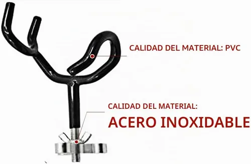 Vista 3 de 4 piezas de soporte de caña de pescar de acero de agarre seguro con ángulo de 20 grados y base de montaje, soporte de caña de pescar para barco