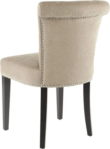 Vista 5 de Safavieh Mercer Collection Matthew - Silla de comedor de poliéster, color beige, juego de 2