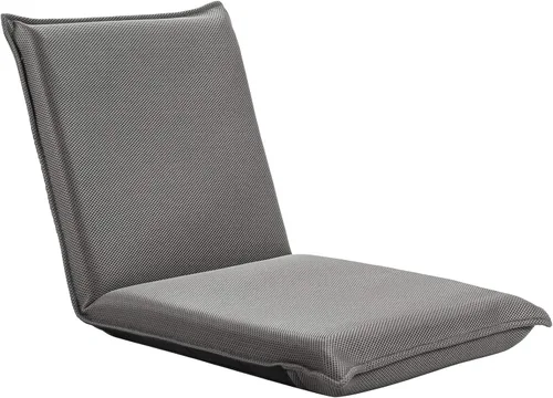 Vista 11 de GOFLAME Silla de suelo ajustable, sofá plegable acolchado de 6 posiciones, soporte de respaldo acolchado, sofá perezoso para leer juegos de Negro
