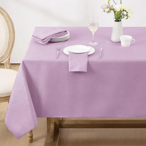 Vista 20 de Softalker Mantel rectangular de jacquard, diseño de remolinos, impermeable, resistente a las manchas, sin arrugas, tela de gran peso para Beige
