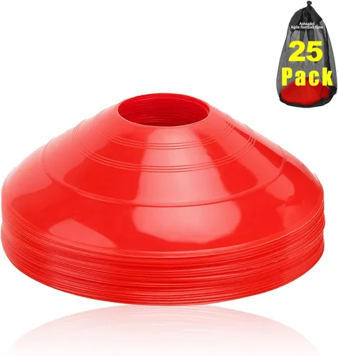 Vista 7 de Ashsajkd Juego de 25/50/100 conos de fútbol de agilidad con bolsa de transporte y para conos de fútbol para entrenamiento, fútbol, baloncesto