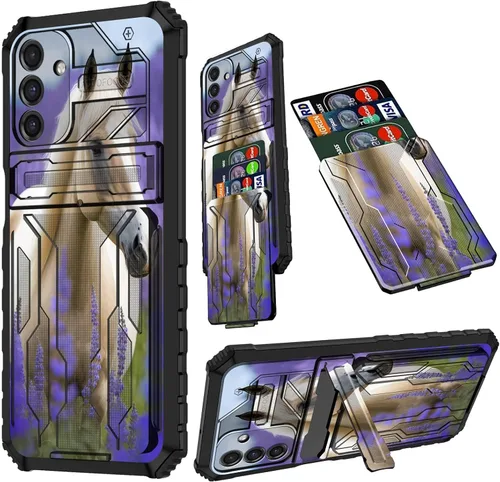 Vista 19 de Funda para Samsung A13 5G, Galaxy A13 5G con tarjetero desmontable atril resistente a prueba de golpes funda protectora para Samsung Galaxy A13 Gato