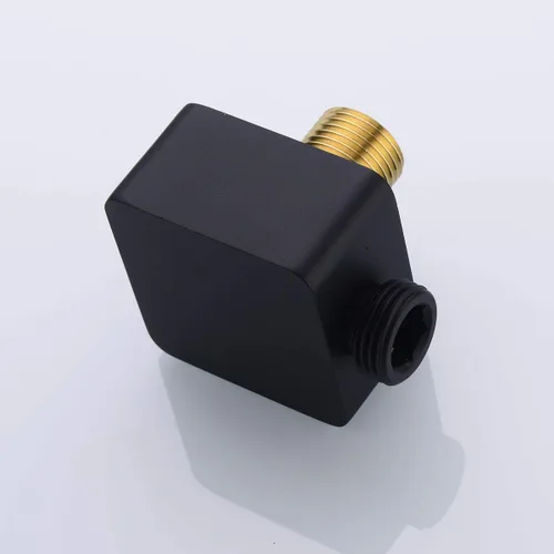 Vista 3 de Codo de suministro de pared de latón, conector de manguera de ducha cuadrado G1/2 pulgadas, salida de agua de unión montada en la pared para ducha