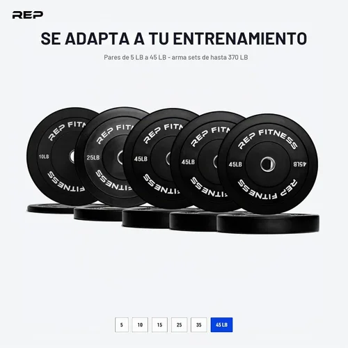 Vista 6 de Discos para levantamiento de pesas para ejercicios de resistencia y acondicionamiento físico. Bajo olor