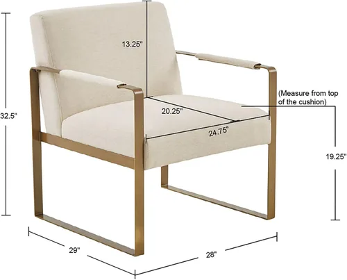 Vista 10 de Martha Stewart Upholsterd - Silla decorativa para sala de estar, diseño moderno, cómodo cojín de espuma para asiento de dormitorio, sala de estar