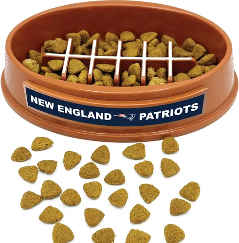 Vista 14 de NFL Super-Bowl Philadelphia Eagles - Cuenco de alimentación lenta para perros y gatos. Diseño de fútbol para una digestión saludable. Antideslizante