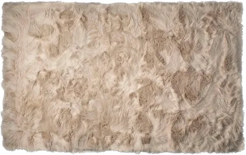 Vista 10 de Luxe - Alfombra Hudson de piel sintética con pelo suave y esponjoso, lavable a máquina, con respaldo antideslizante, alfombra de área libre de Negro