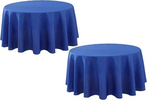 Vista 36 de Paquete de 2 Manteles Redondos de 120 Pulgadas de Carbón, Mantel de Poliéster Lavable para Uso en el Hogar, Fiestas, Bodas o Restaurantes. Gris