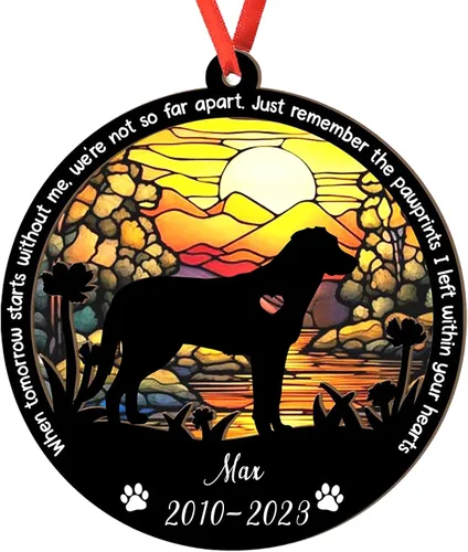 Vista 90 de Adorno personalizado para atrapasoles de sabueso afgano, adorno de Navidad de sabueso afgano – Regalo para perro amante, sabueso afgano