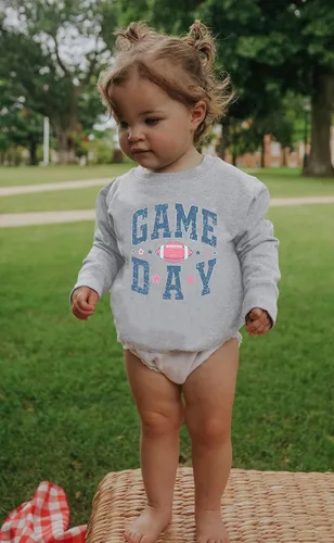 Vista 2 de Sudadera de fútbol americano para el día del partido de fútbol americano para bebés, niños y niñas, ropa de otoño