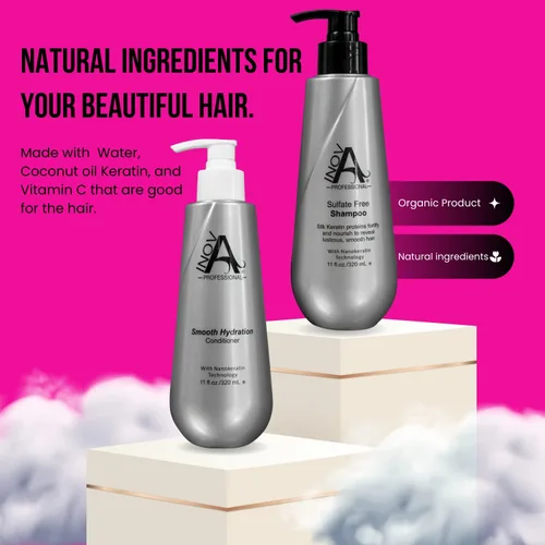 Vista 9 de Inova Professional Silk Keratin Smooth Protection Champú sin sulfatos (3.4 onzas), blanco