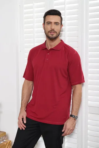 Vista 2 de MOHEEN Men's Polo Shirts Short Sleeve Moisture Wicking Performance Athletic Casual Golf Collared Shirt,Tall SizesM-7XL