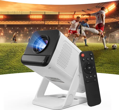 Vista 8 de Mini proyector portátil para cine en casa y al aire libre, proyector inteligente Android 11, 1080P FHD 600 ANSI, soporte 4K, WiFi 6 Bluetooth 5.4