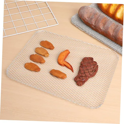 Vista 3 de Luxshiny Alfombrilla de malla para barbacoa: 10 piezas desechables para parrilla, forros para parrilla, sartenes de aluminio resistentes