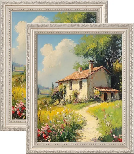 Vista 50 de eletecpro 8x10 Vintage Picture Frame, Glass Cover, Gold, 2-Pack Dorado