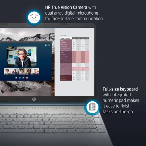 Vista 6 de HP Laptop empresarial FHD 2022 de 15.6 pulgadas, CPU AMD Ryzen 5 5500U de 6 núcleos (Beat i7-1160G7, hasta 4 GHz), 16 GB de RAM, SSD PCIe NVMe