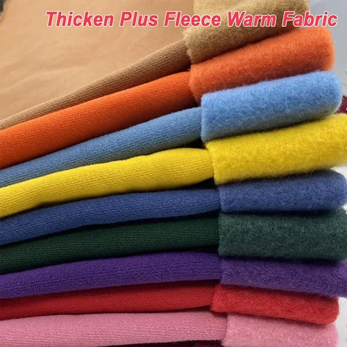 Vista 3 de BAWHO Mooie Sweatshirt Fleece Stof Hoodie Gebreide Dikke Dikke Dikke Plus Fleece Mooi Zacht Gevoel Houd EEN Goede Vorm Voor Het Naaien Van