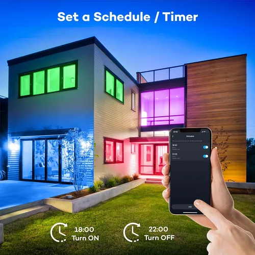 Vista 6 de Annaror Lámpara de techo LED inteligente WiFi, lámpara de montaje empotrado RGB de 13 pulgadas con control remoto, compatible con Alexa Google Home