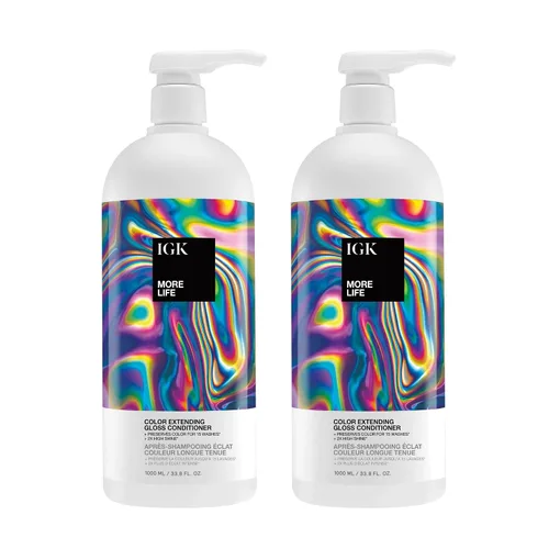 Vista 9 de IGK MORE LIFE Color Extending Conditioner Extends Color While Boosting Gloss and Softness Helps Protect Color-Treated Hair from Fade