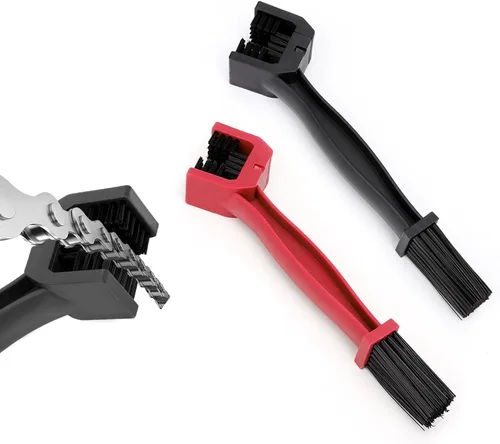 Vista 13 de Ziciner 2 piezas cepillo para cadena de bicicleta o motocicleta, cepillos limpiadores de engranajes de cadena de motocicleta, herramienta universal