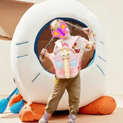 Vista 3 de CAMTOP Linda mochila para niños pequeños, diseño de dibujos animados en 3D, bolsas escolares de 1 a 3 años para guardería, bolsas de viaje, 3D