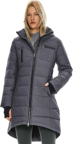 Vista 8 de Orolay - Chaqueta de plumón para mujer, abrigo de longitud media
