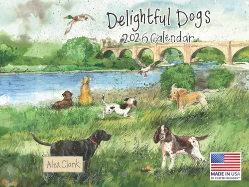 Vista 202 de Calendario mensual de pared Airedale Terrier Dog 2027 rojo (Airedale Terrier)