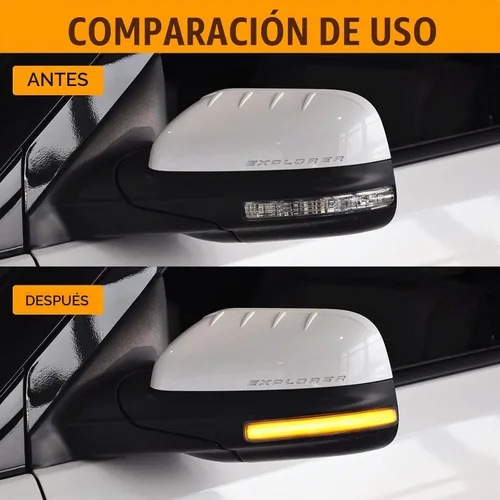 Vista 4 de [2 piezas] Luces intermitentes para retrovisor lateral para Ford Explorer 2011-2019 Reemplazo# BB5Z-13B375-A, BB5Z13B375A Ensamblaje de luces