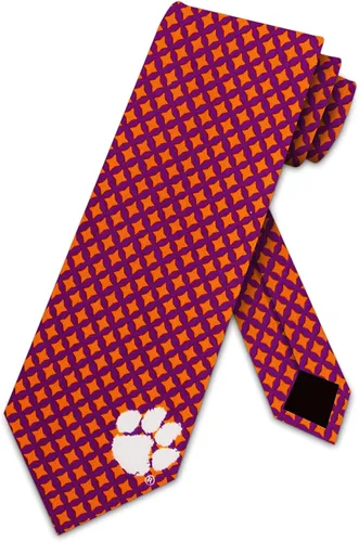 Vista 8 de Eagles Wings Clemson Ties South Carolina Tigers Corbatas para hombre Comprobar microfibra