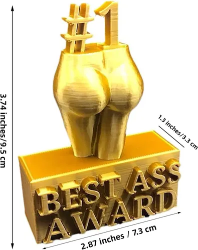Vista 2 de Premio al mejor culo, figura de cuerpo femenino, escultura, decoración de trofeo, novedad traviesa cadera, trasero, estatua de resina, divertida