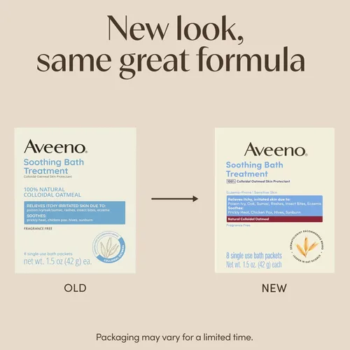 Vista 2 de Tratamiento calmante para baño Aveeno Active Naturals, paquete de 8 cada uno