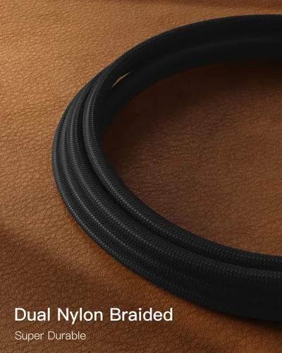 Vista 4 de CONMDEX - Cable USB C de 30 cm, [2 unidades], USB 3.1 Gen 2, transferencia de datos de 10 Gbps, cable trenzado tipo C, carga rápida USB a USB C