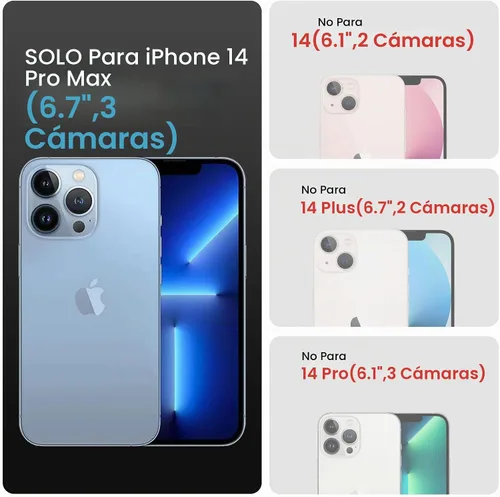Vista 6 de FireNova Funda diseñada para iPhone 14 Pro Max, funda de silicona mejorada [protección de cámara] con [2 protectores de pantalla], forro