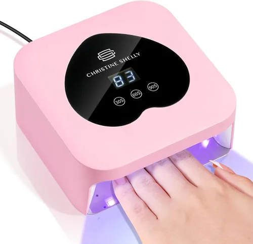 Vista 12 de Lámpara de uñas UV, luz UV para uñas de gel, lámpara de uñas de 48 W enchufable, mini lámpara de uñas con control táctil, sensor automático y 3