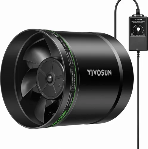 Vista 12 de VIVOSUN Ventilador en línea P4 de 4" y control de velocidad 130 CFM