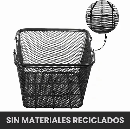 Vista 2 de Mophorn Cestas de compras con asas, cesta de compras de metal negro, cesta de compras de alambre portátil, cesta de compras de malla de alambre