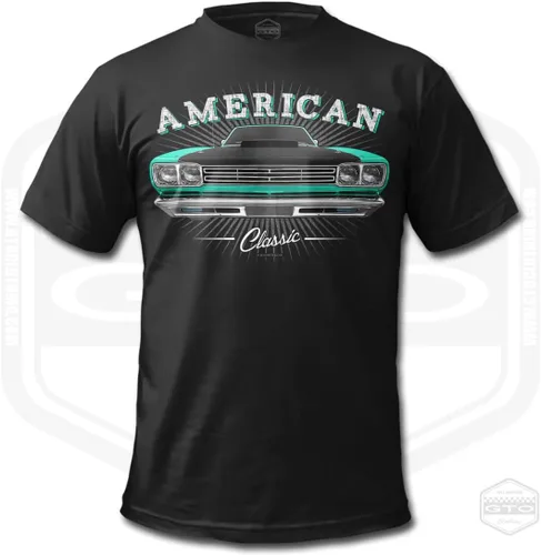 Vista 8 de Camiseta Roadrunner Tribute 1969 para hombre, color negro, idea de regalo para fanáticos de los autos American Muscle S-6XL Fabricado en Estados