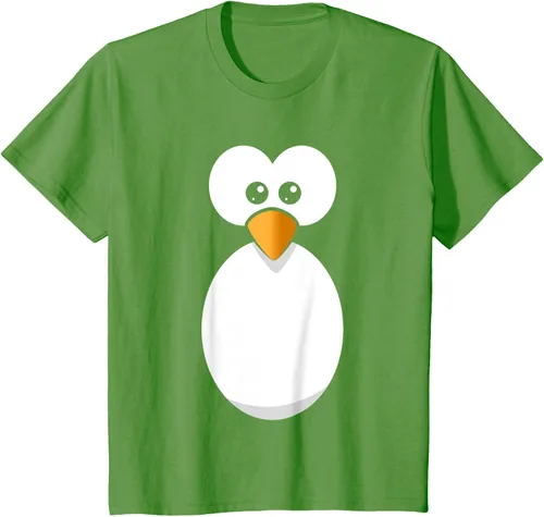 Vista 81 de Camiseta divertida con diseño de cara de pingüino o disfraz fácil, color negro, talla S