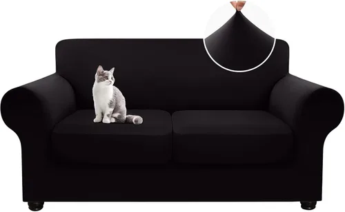 Vista 10 de hyha Fundas de sofá de 4 piezas para sofá de 3 cojines, fundas de sofá suaves y lavables, fundas de sofá elásticas para perros, protector de muebles