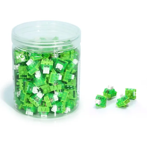 Vista 8 de MAGIC-REFINER Interruptores color azul gelatina para teclado mecánico DIY, interruptor de teclado táctil de 50 gf, 3 pines, pre-lubricado de fábrica