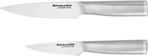 Vista 10 de KitchenAid Cuchillo de pelar gourmet de acero inoxidable forjado con cubierta de hoja de ajuste personalizado, 3.5 pulgadas, cuchillo de cocina