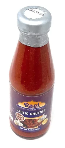 Vista 5 de Rani Garlic Chutney - Tarro de vidrio de 7 onzas (7.05 oz), vegano, perfecto para sumergir, platos salados y papas fritas, sin gluten, sin OMG, sin