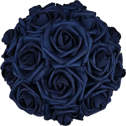 Vista 11 de 25 piezas Flores Artificiales, Rosas de Espuma Artificiales de Tacto Real Decoración Bricolaje para Boda Dama de Honor Ramo Nupcial Centros de Mesa