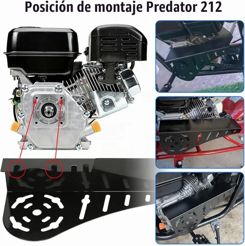 Vista 4 de YOXUFA Mini Protector de Cadena de Minimoto Cubierta de Embrague de Repuesto para Predator 212 196cc 224cc Coleman CT200U Baja Warrior MB200 A-Negro