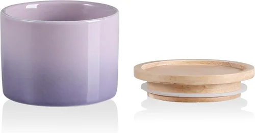 Vista 37 de Recipientes de cocina Sweejar, tarro de almacenamiento de cerámica para alimentos, recipientes apilables con tapa hermética de madera para servir