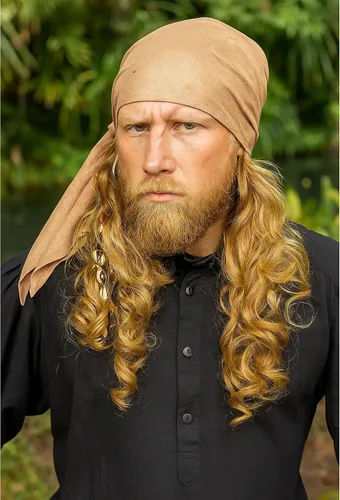 Vista 2 de ThePirateDressing Pirate Medieval Renaissance Halloween Costume Linen Triangle Bandana