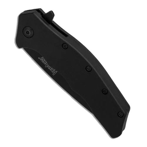 Vista 3 de Cuchillo Kershaw Thicket Tanto con apertura asistida, negro GFN (negro liso) 1328