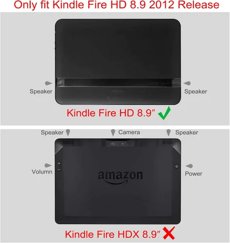 Vista 7 de Fintie Funda tipo folio para Kindle Fire HD 8.9" - Funda de piel delgada con apagado y encendido automático para Amazon Kindle Fire HD 8.9